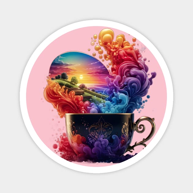 Art Cup Style Gatsby Colorful Magnet by animegirlnft